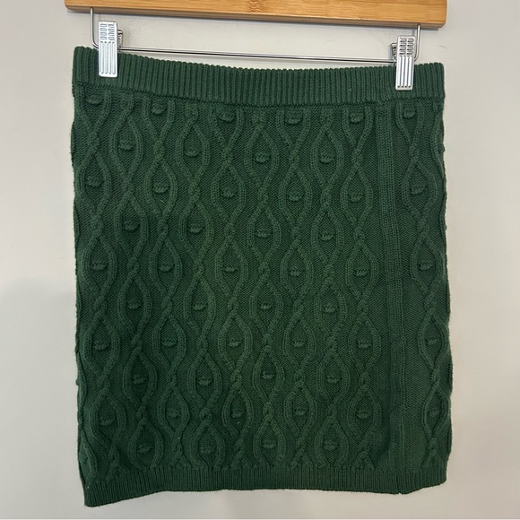 NWT Tularosa Forest Green Sweater Knit Mini Skirt - Picture 3 of 5